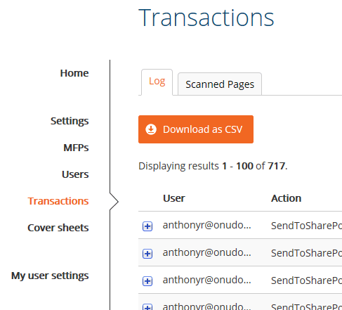 Export the Transaction Log