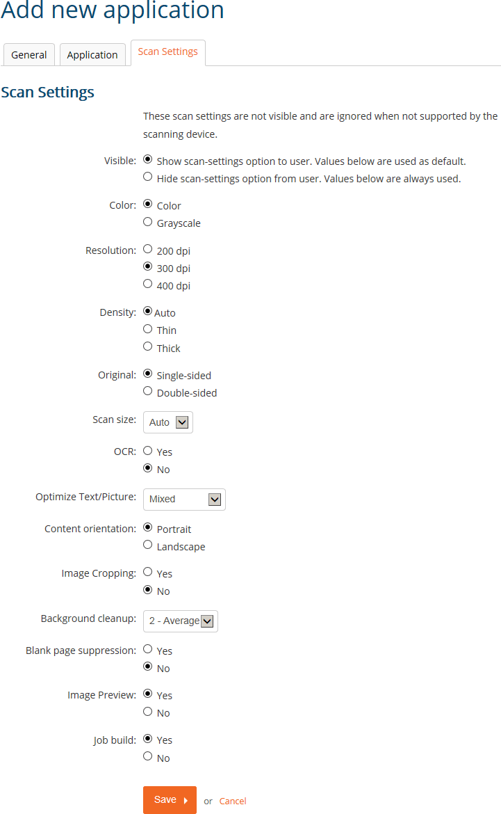 Scan Settings